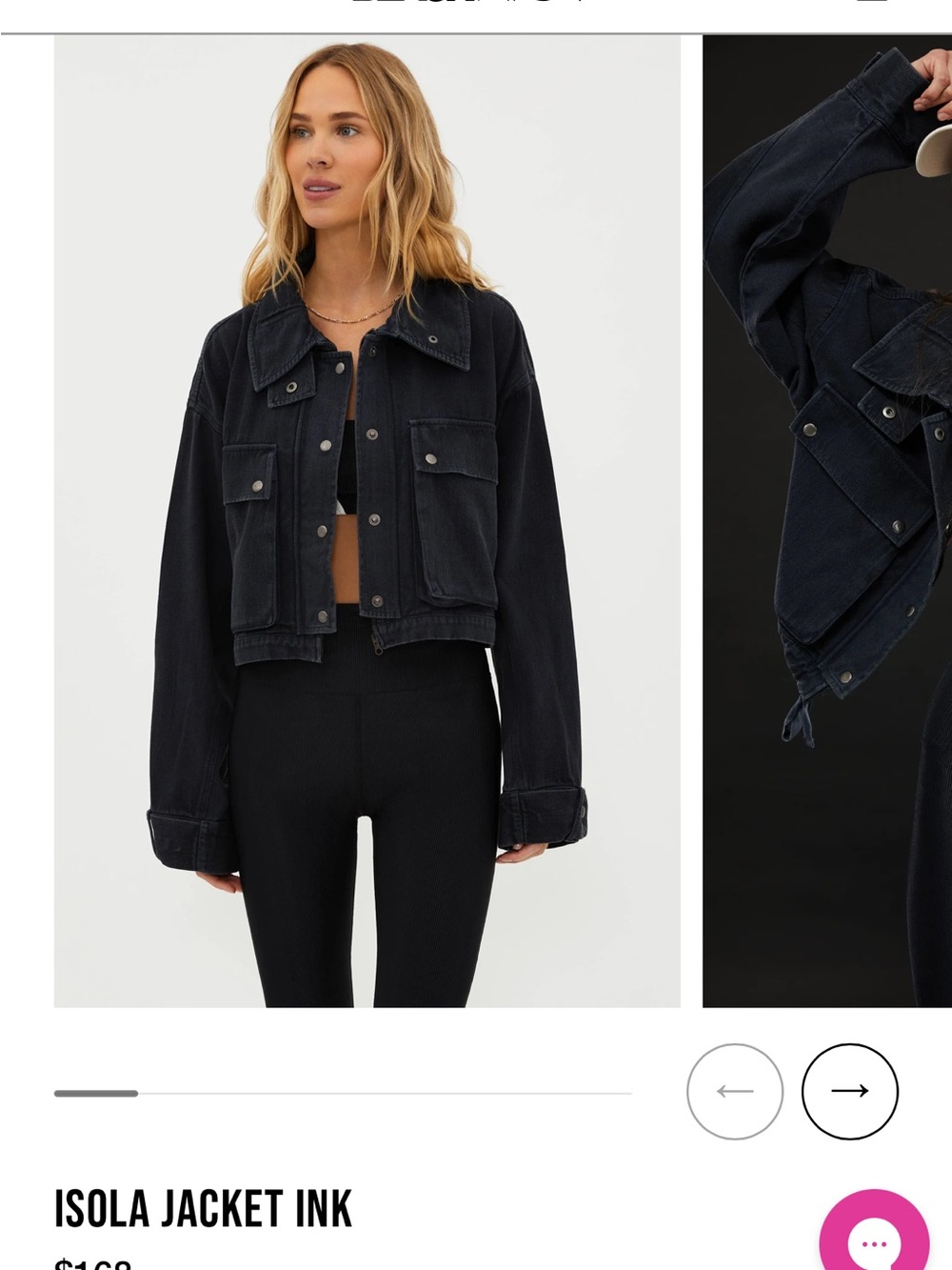 Isola Jacket — Ink Black Cropped Jacket XS